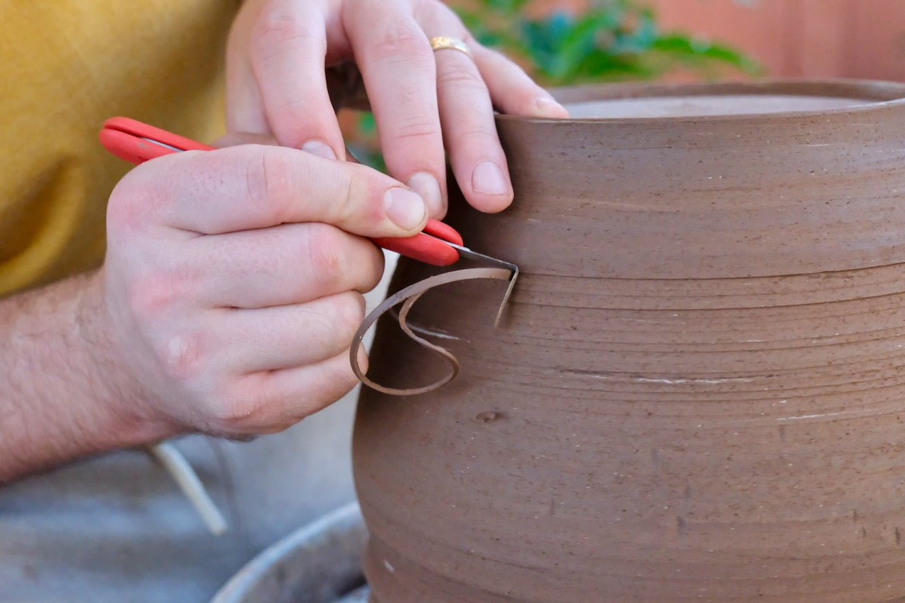 Forge Tool, Red Handle with Fin Blade