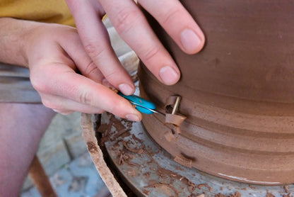 Forge Tool, Teal Handle with Rectangle Blade