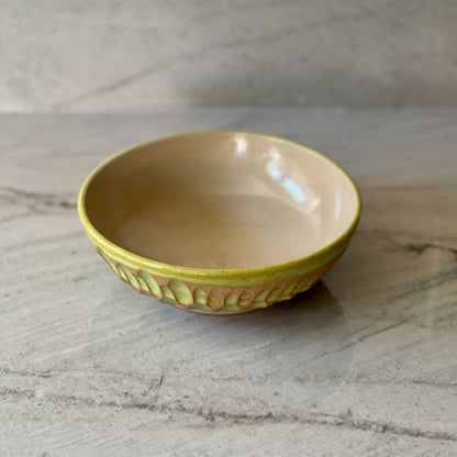 Medium Bowl, Sandy Clay and Bright Green Glaze