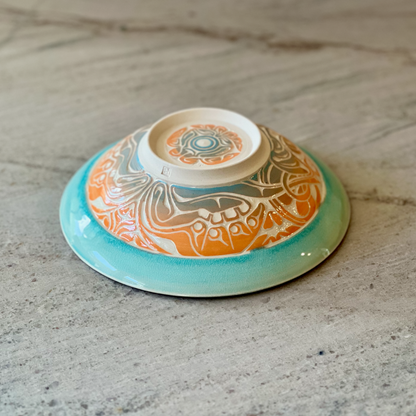 Porcelain Bowl with Crab Carving