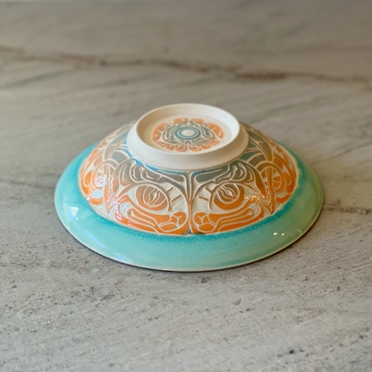Porcelain Bowl with Crab Carving
