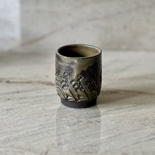 Small Cup, Smokey Glaze and Black Clay 1