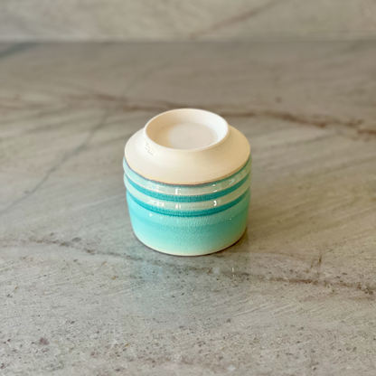 Porcelain Cup, Translucent Blue Glaze