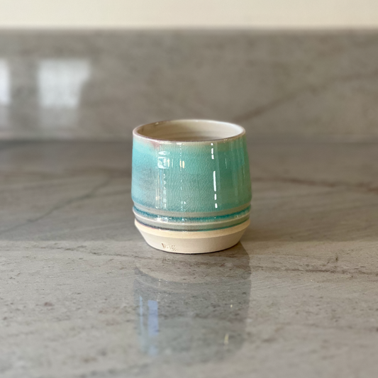 Porcelain Cup, Translucent Blue Glaze