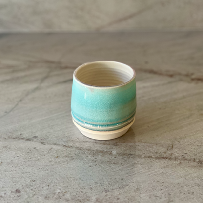 Porcelain Cup, Translucent Blue Glaze